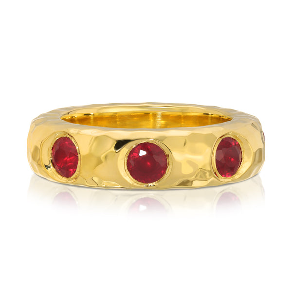 Large Liberty Ring - Ruby