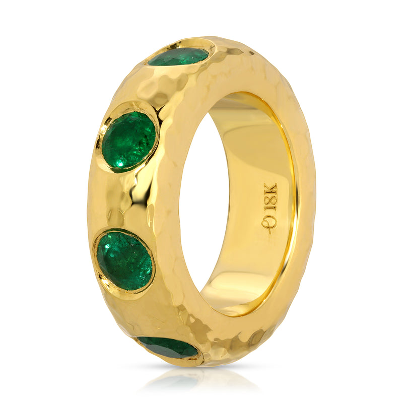 Jumbo Liberty Ring - Emerald