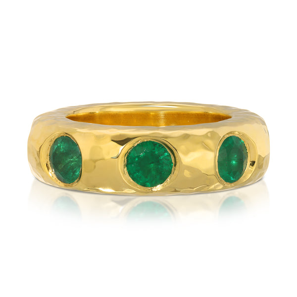 Jumbo Liberty Ring - Emerald