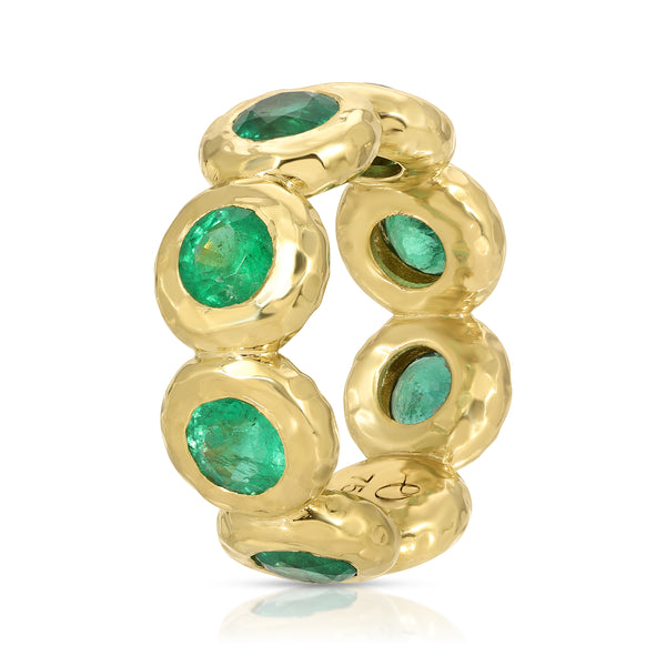 Nesting Gem Eternity Ring - Emerald - Jumbo