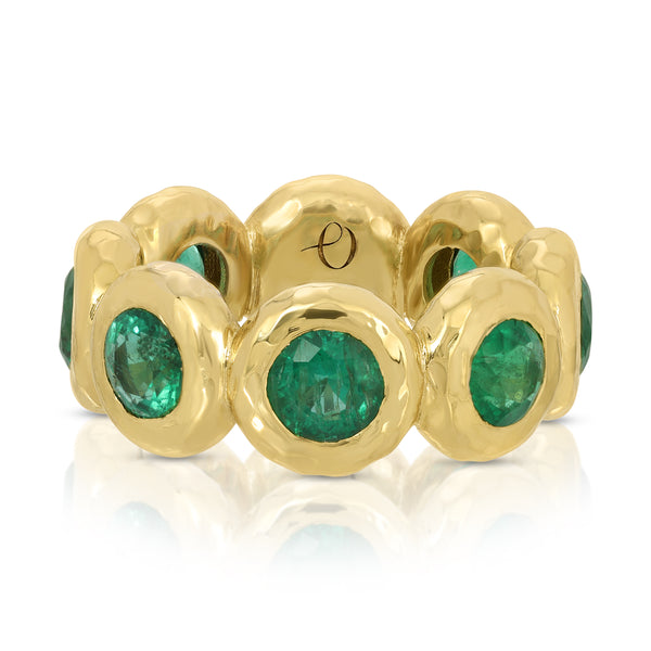Nesting Gem Eternity Ring - Emerald - Jumbo