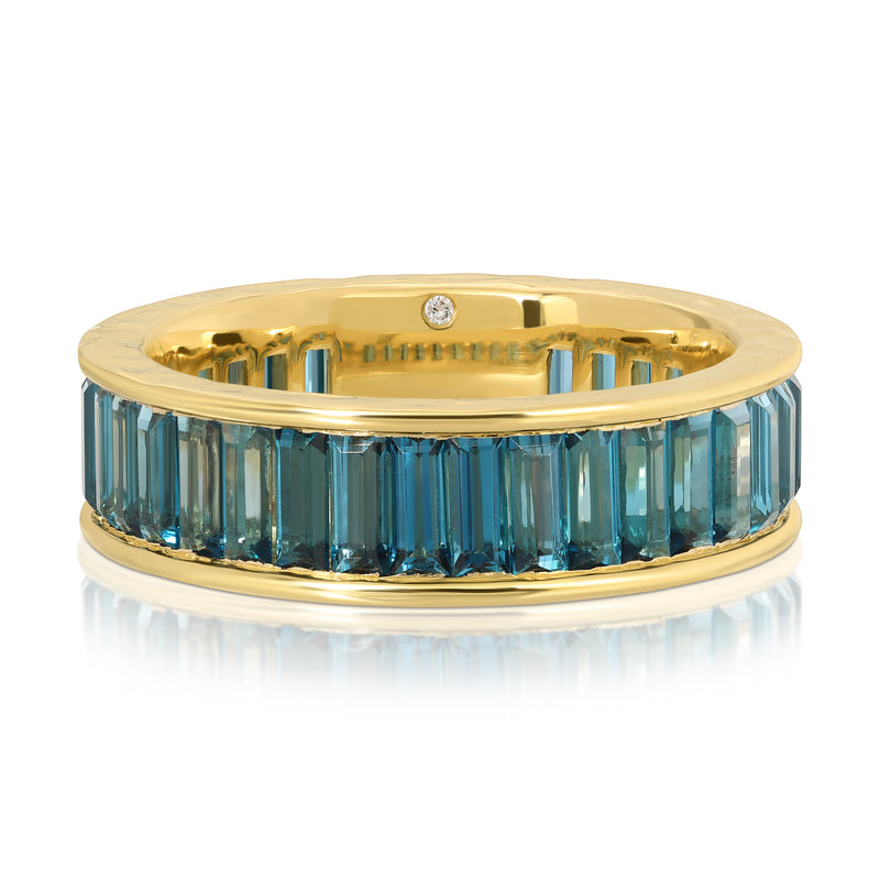 Men's Eternity Ring - Blue Topaz