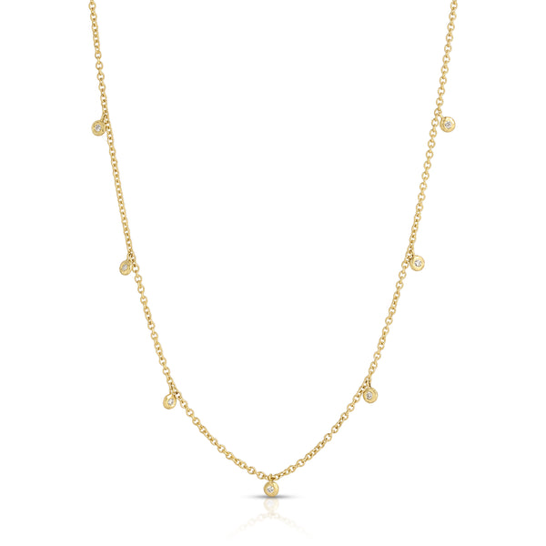 Micro Nesting Gem Eternity Necklace - Diamond