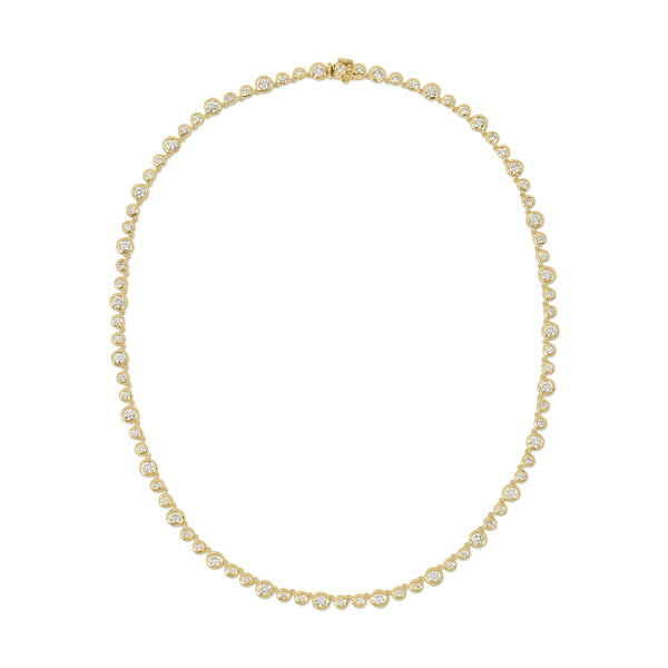 Micro Diamond Nesting Gem Tennis Necklace