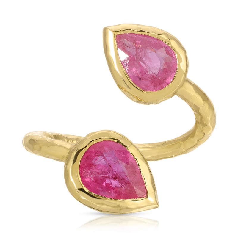 Moi & Toi Ring - Ruby Pear