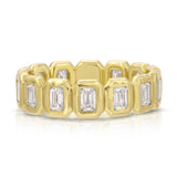 Petite Nesting Gem Eternity Ring - Emerald Cut - Diamond