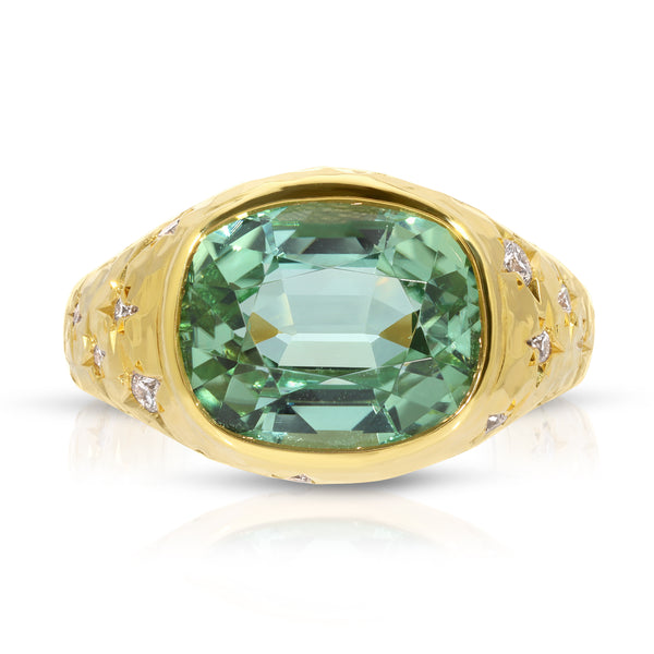 Mint Tourmaline Imogen Ring - 5.72 Carats