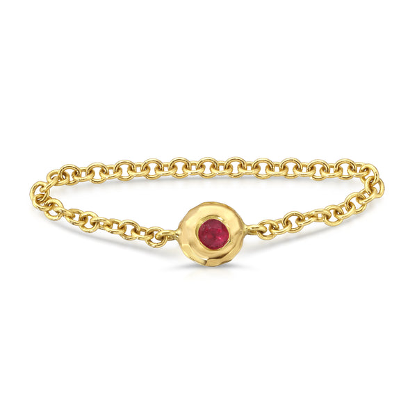 Nesting Gem Chain Ring - Ruby