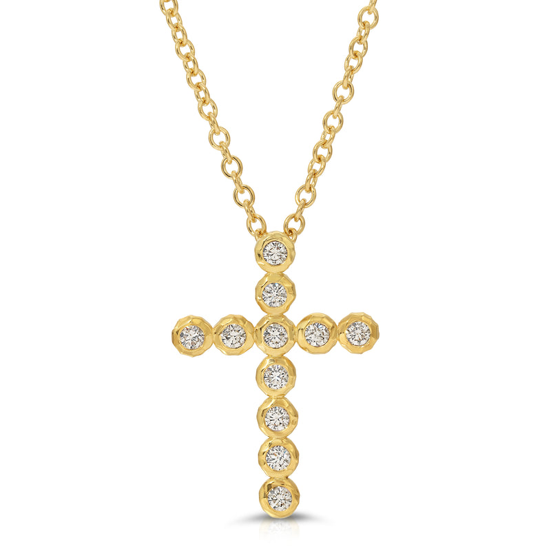 Nesting Gem Cross Necklace - Large