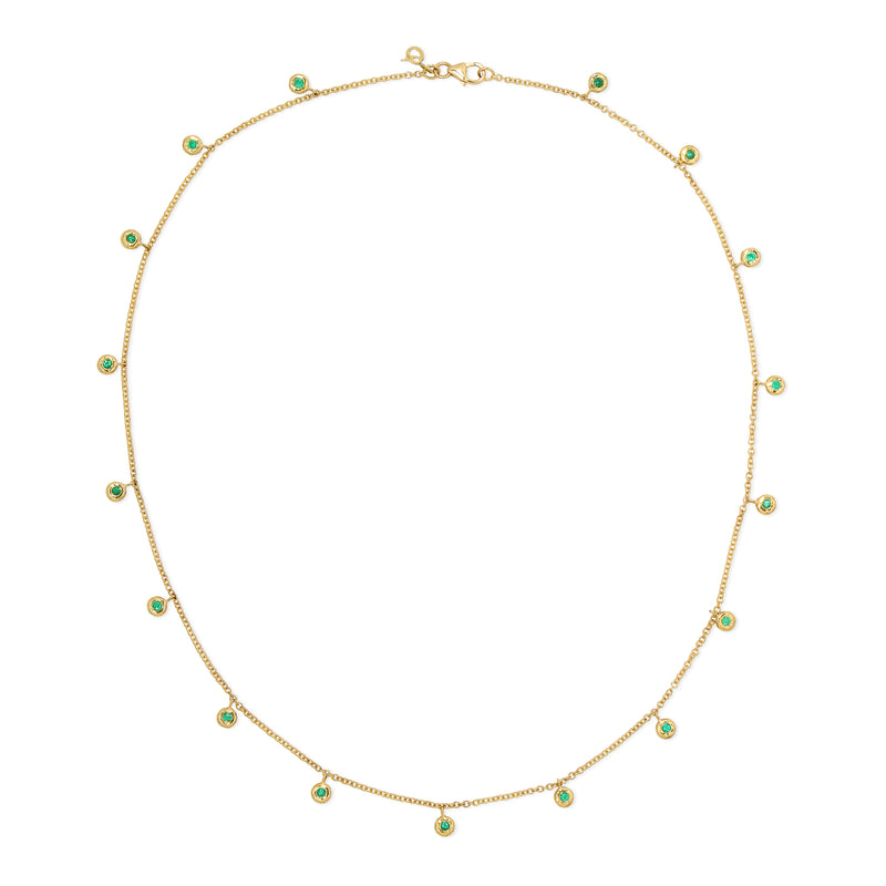 Nesting Gem Eternity Necklace - Emerald