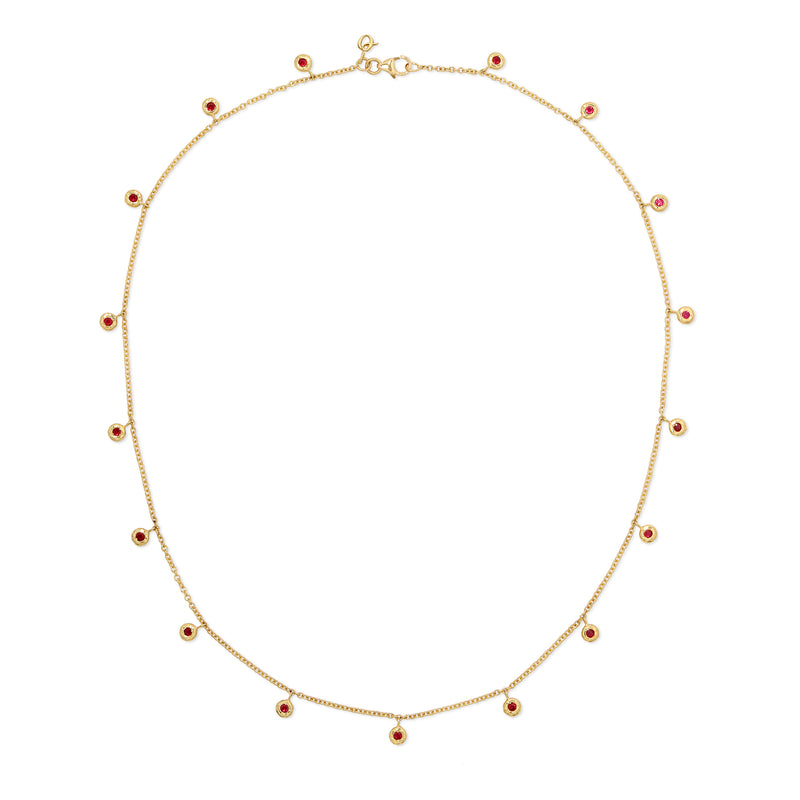 Nesting Gem Eternity Necklace - Ruby