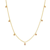 Micro Nesting Gem Eternity Necklace - Ruby