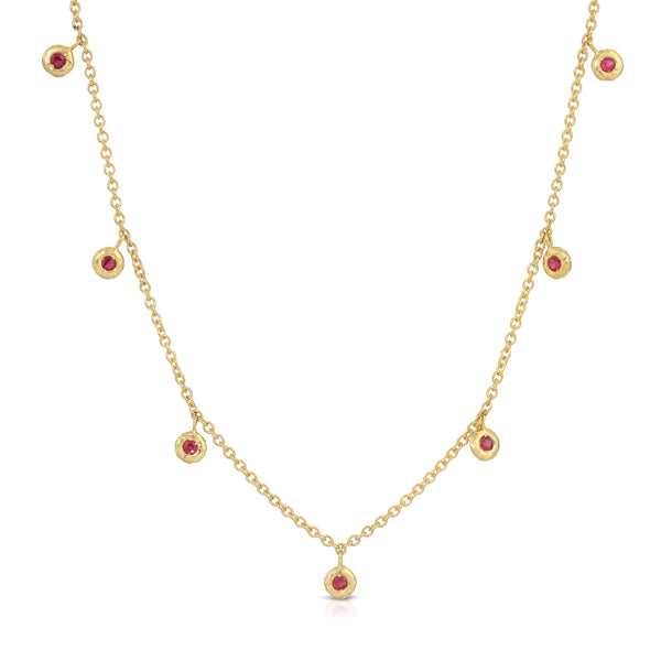 Nesting Gem Eternity Necklace - Ruby