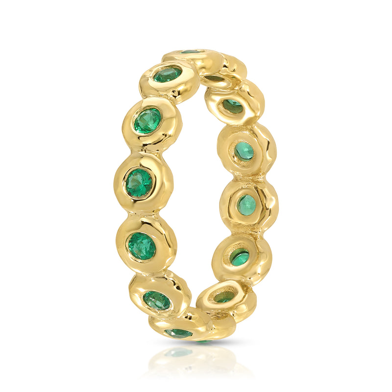 Nesting Gem Eternity Ring - Emerald