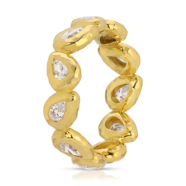 Nesting Gem Eternity Ring - Pear - Diamond