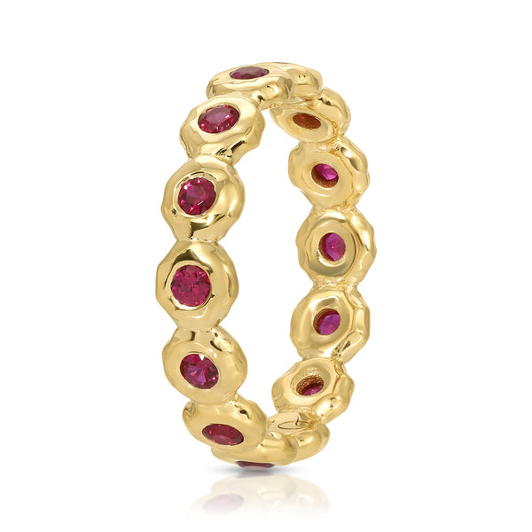 Nesting Gem Eternity Ring - Ruby