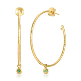 Medium Nesting Gem Hoops 18K Yellow Gold