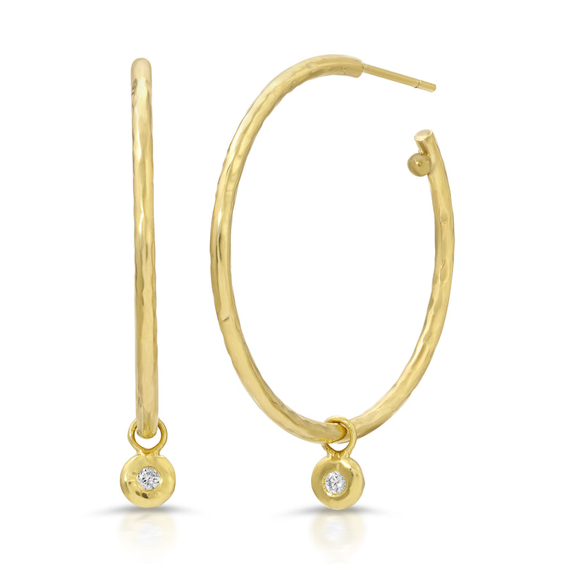 Small Nesting Gem Hoops 18K Yellow Gold