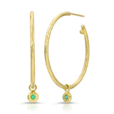 Small Nesting Gem Hoops 18K Yellow Gold