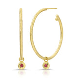 Small Nesting Gem Hoops 18K Yellow Gold