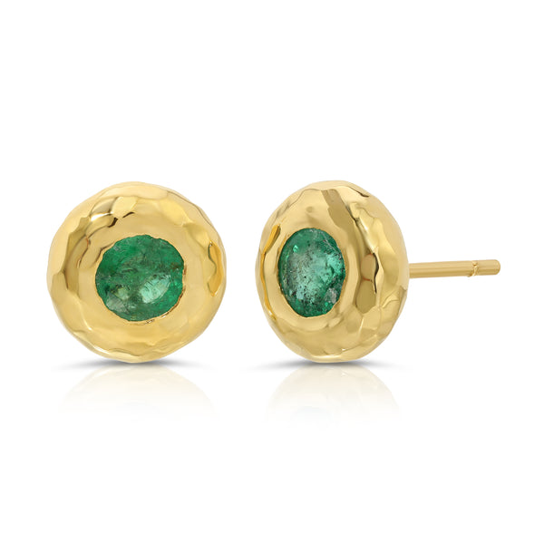 Jumbo Nesting Gem Studs - Emerald