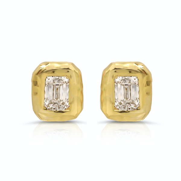 Nesting Gem Studs - Emerald Cut