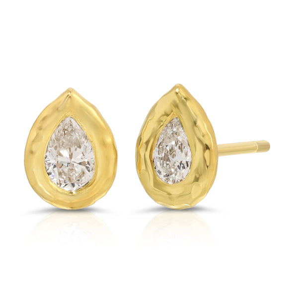 Nesting Gem Studs - Diamond Pear 0.35 Carats