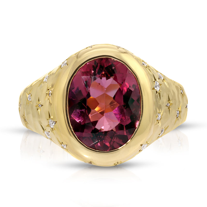 Oval Pink Rubellite Tourmaline Imogen Ring