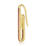 Paperclip Earring - Ruby