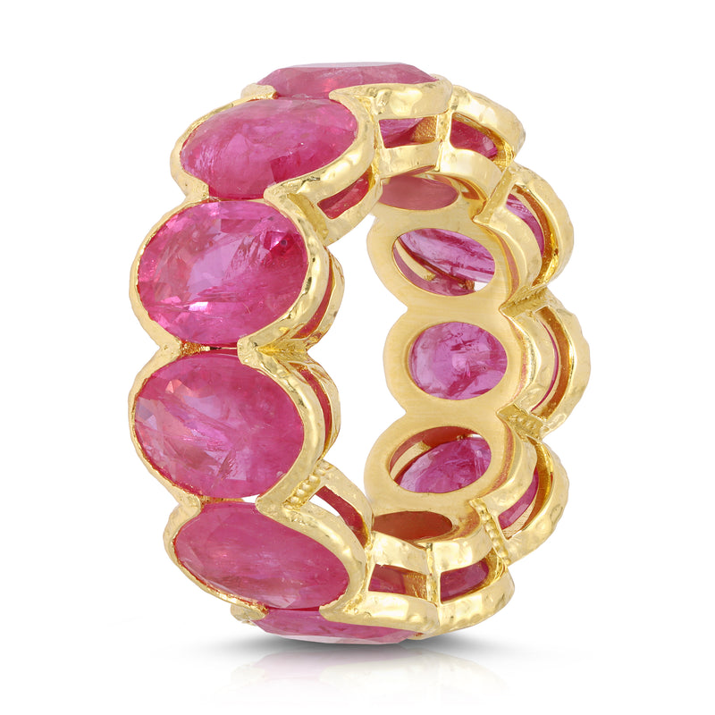 Oval Eternity Ring - Ruby