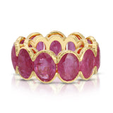 Oval Eternity Ring - Ruby