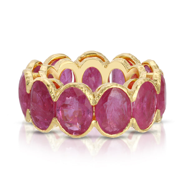 Oval Eternity Ring - Ruby