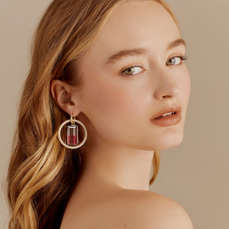 Tourmaline and diamond best sale earrings