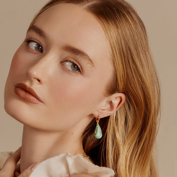 Charmed Micro Gabby Hoops - Variscite