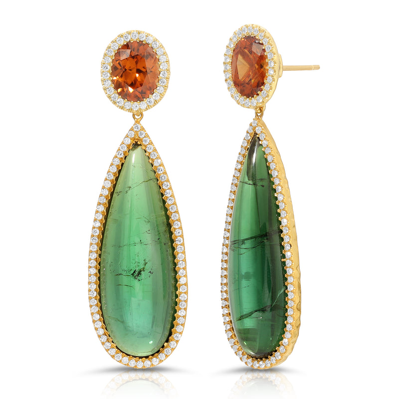 Zircon & Tourmaline Earrings