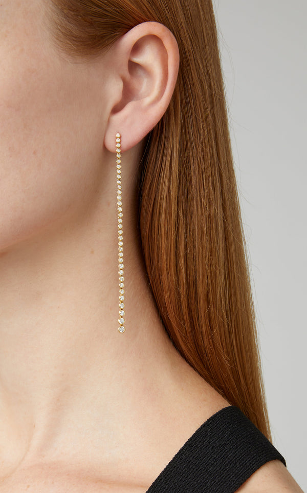 Waterfall Earring - 18K Yellow Gold & Diamonds