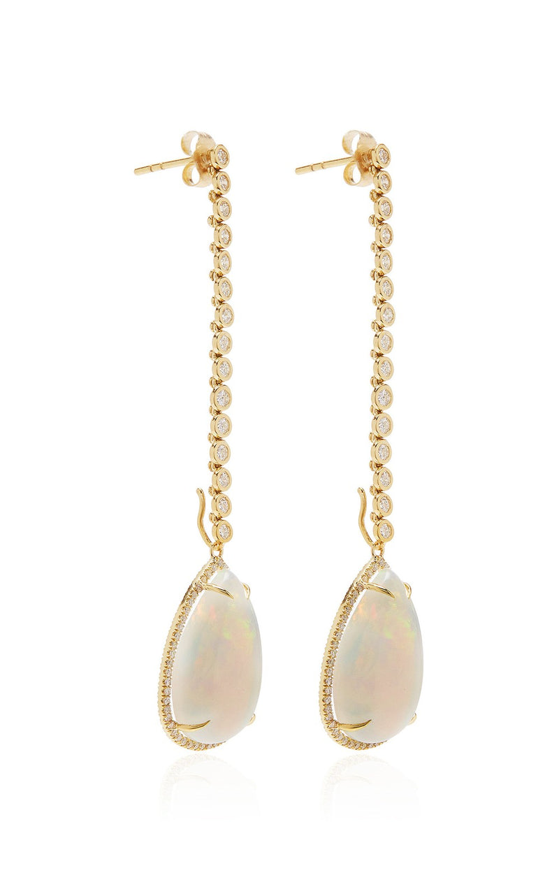 Kelly Earrings Opal & Diamonds